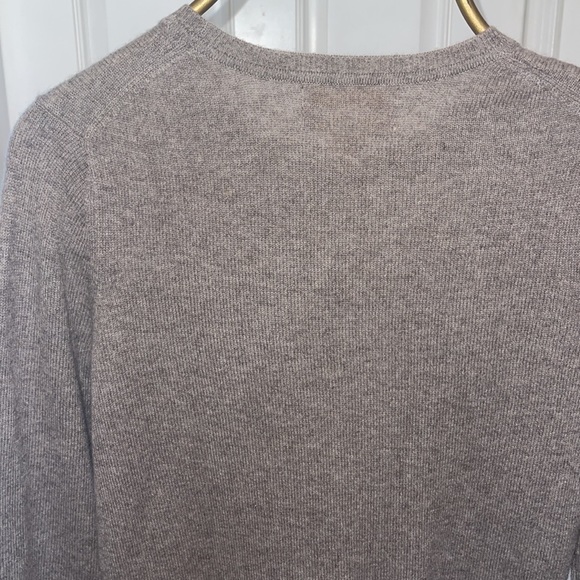Ellen Tracy 2 ply Heather gray cashmere sweater - Picture 6 of 8